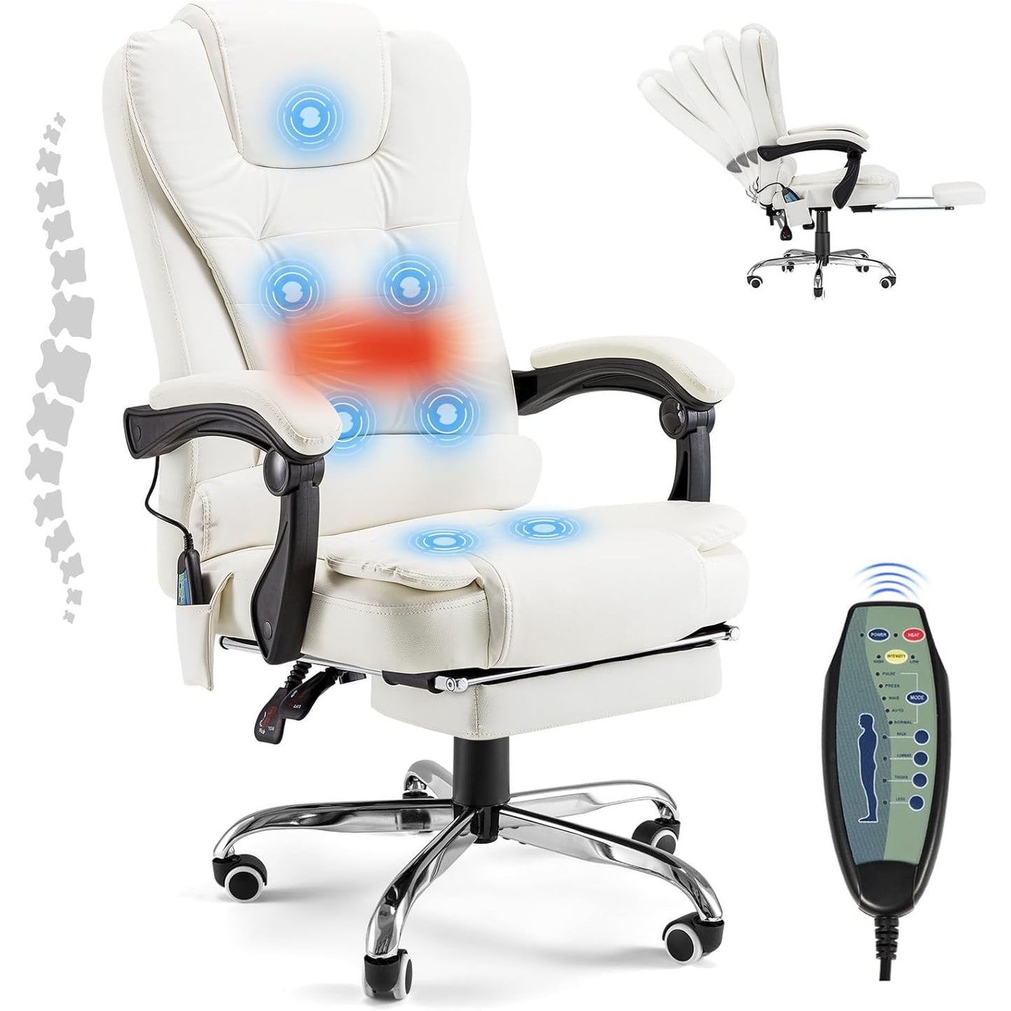 YODOLLA Office Chair with Footrest, Desk Chairs For Home With Back Support