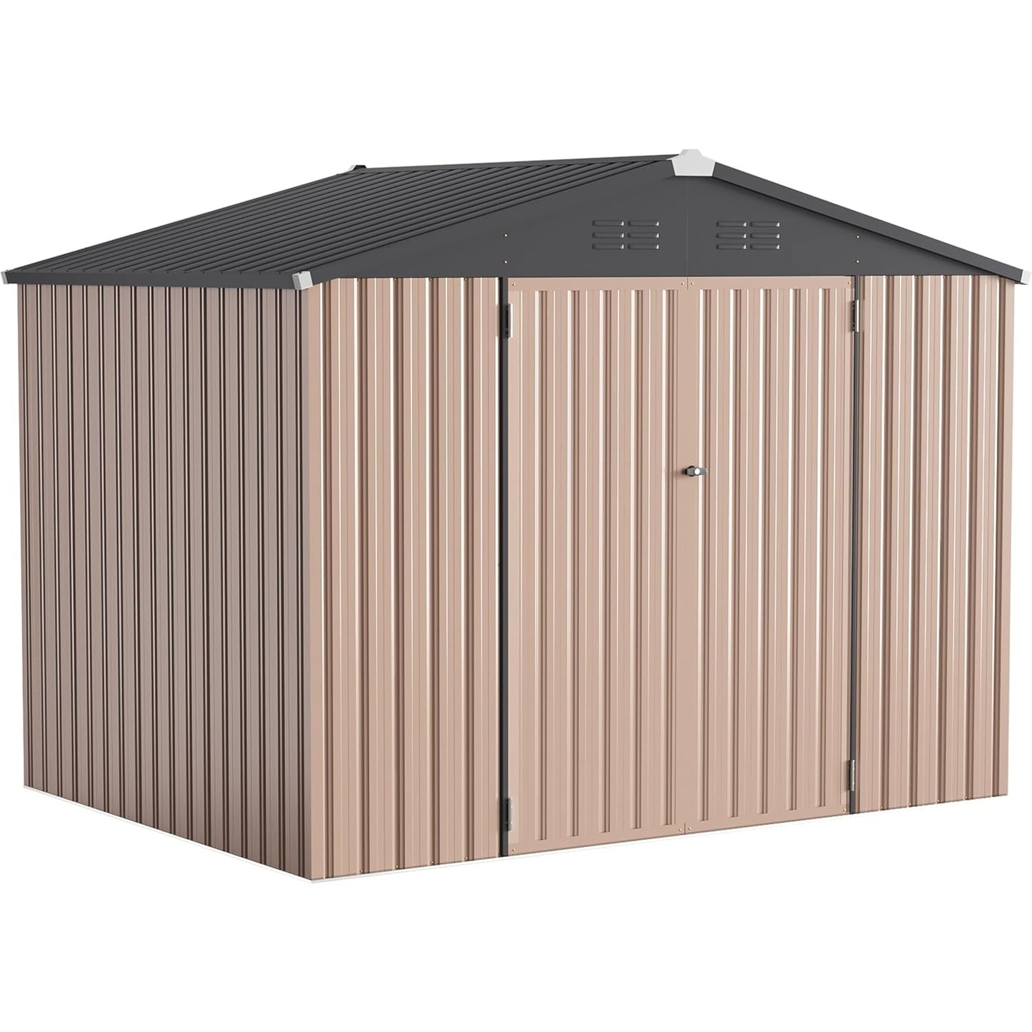 YODOLLA Outdoor Storage Shed, Bike Tool Garden Metal Sheds With Lockable Door