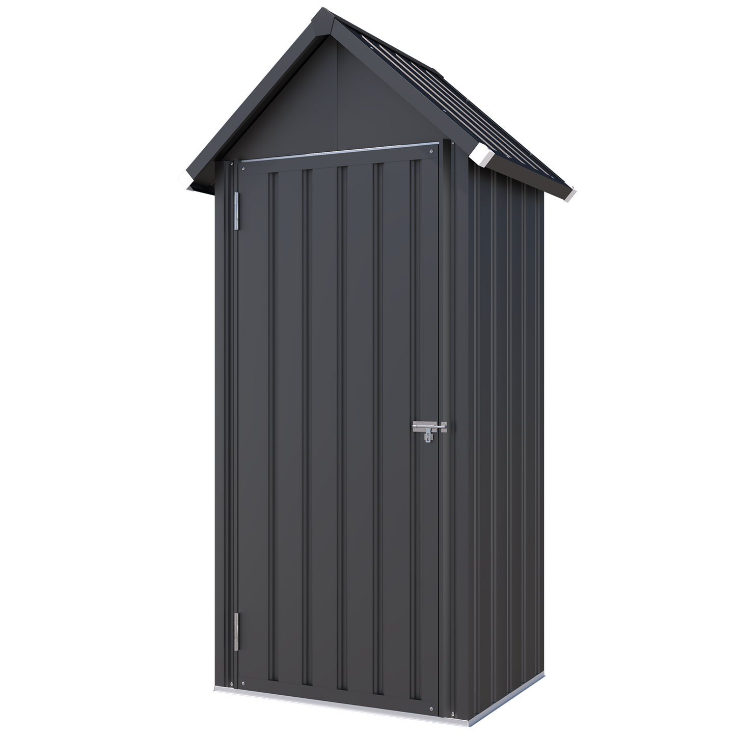 YODOLLA Outdoor Tall Garden Storage Box with 3 Adjustable Shelves