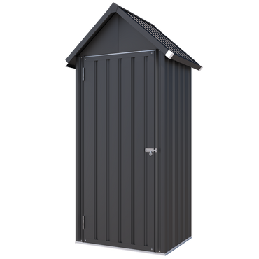 YODOLLA Outdoor Tall Garden Storage Box with 3 Adjustable Shelves
