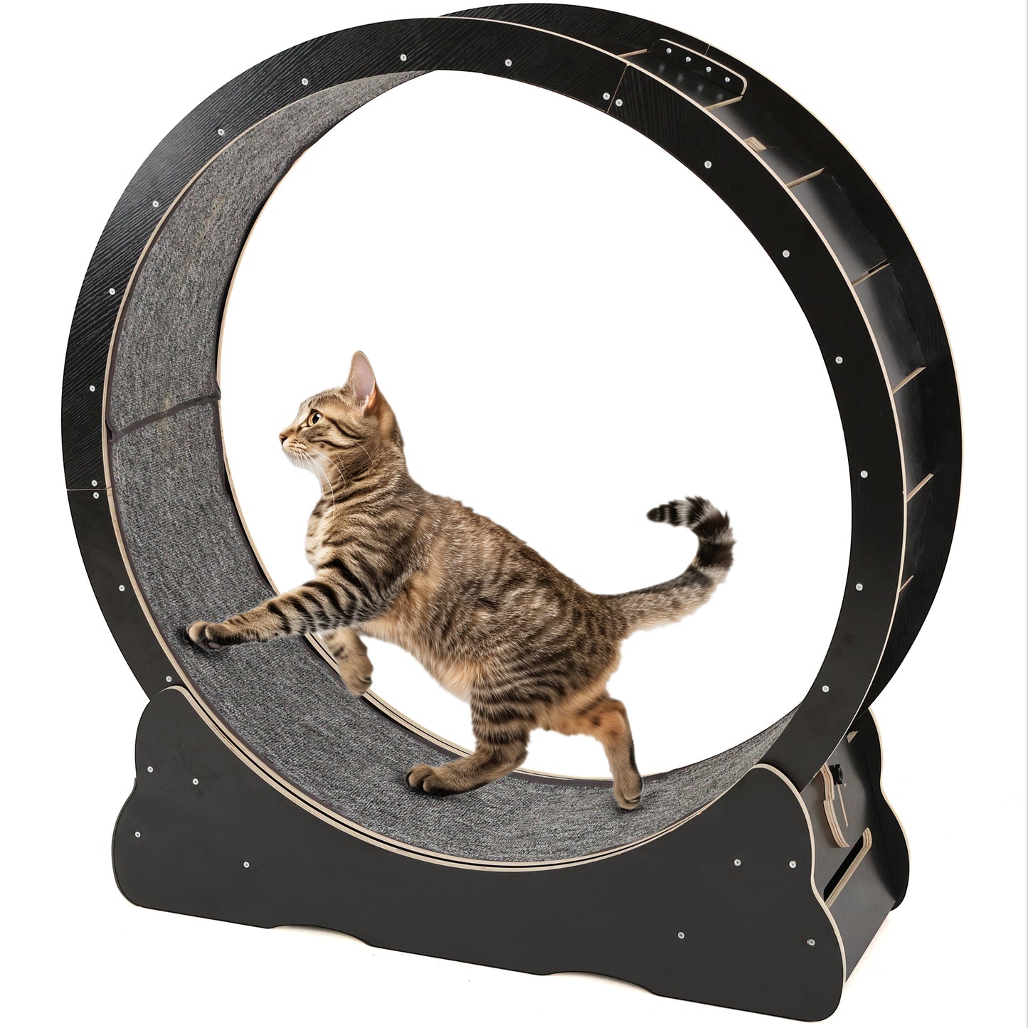 YODOLLA 110cm Cat Exercise Wheel Large, Cats Treadmill with Detachable Carpeted Runway