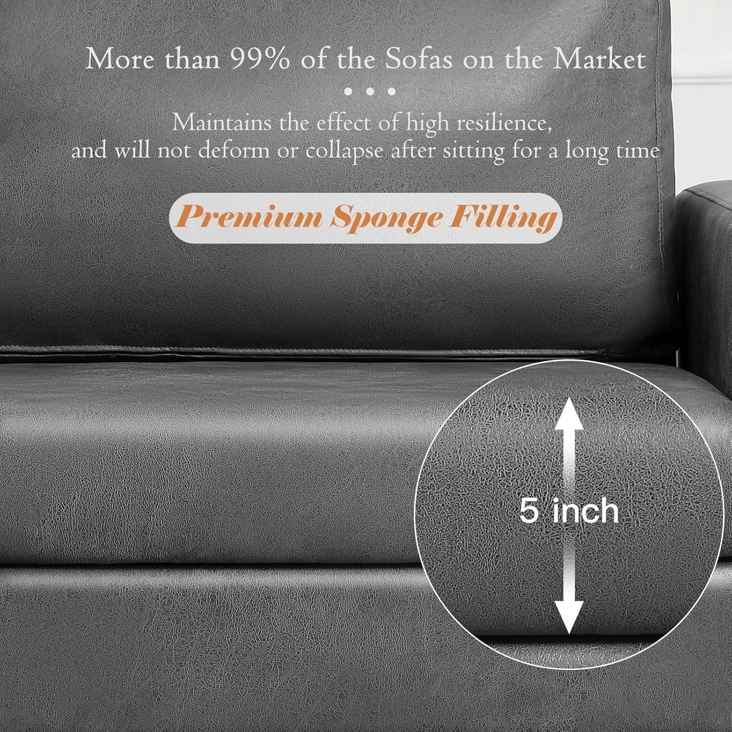 YODOLLA 200cm Sofa Couch, Large 2-3 Seater Modern Sofa