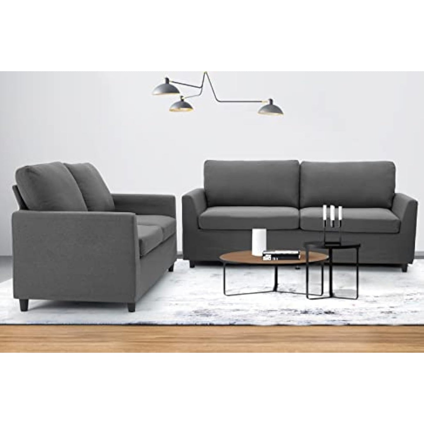 YODOLLA 3 Seater Sofa 192cm with Removable Sofa Covers, Dark Grey