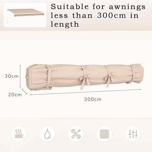 YODOLLA Retractable Awning Cover All-Weather Protective Storage Bag, Beige