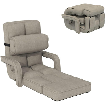 YODOLLA Folding Floor Chair, Small Sofa with Back Support