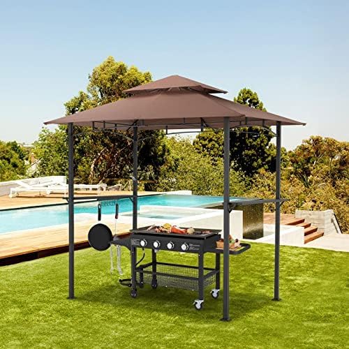 YODOLLA 2.5m Double-Tier BBQ Gazebo Grill Canopy