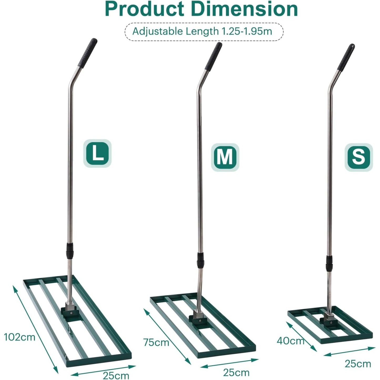 YODOLLA Lawn Leveling Rake, Stainless Steel Lawn Leveller Heavy Duty