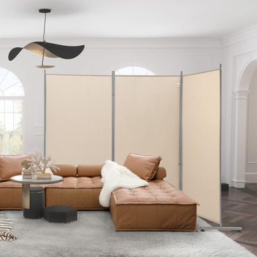 YODOLLA 260CM 3-Panel Room Divider, Wall Divider Movable Partition