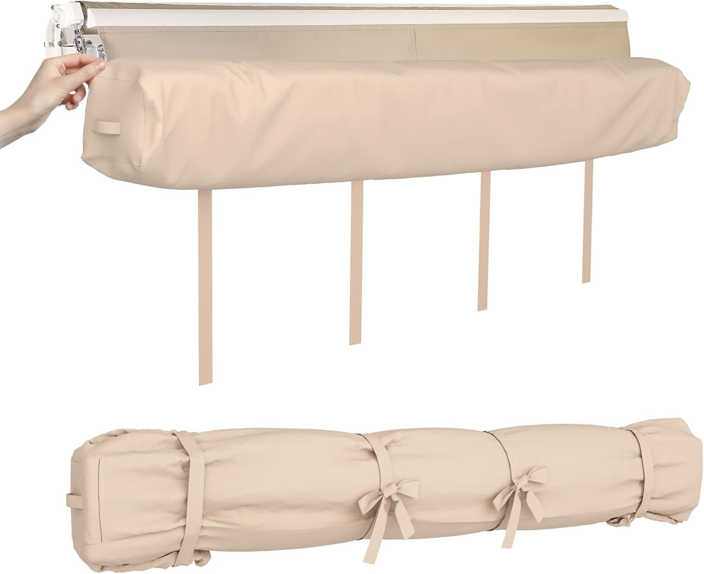 YODOLLA Retractable Awning Cover All-Weather Protective Storage Bag, Beige