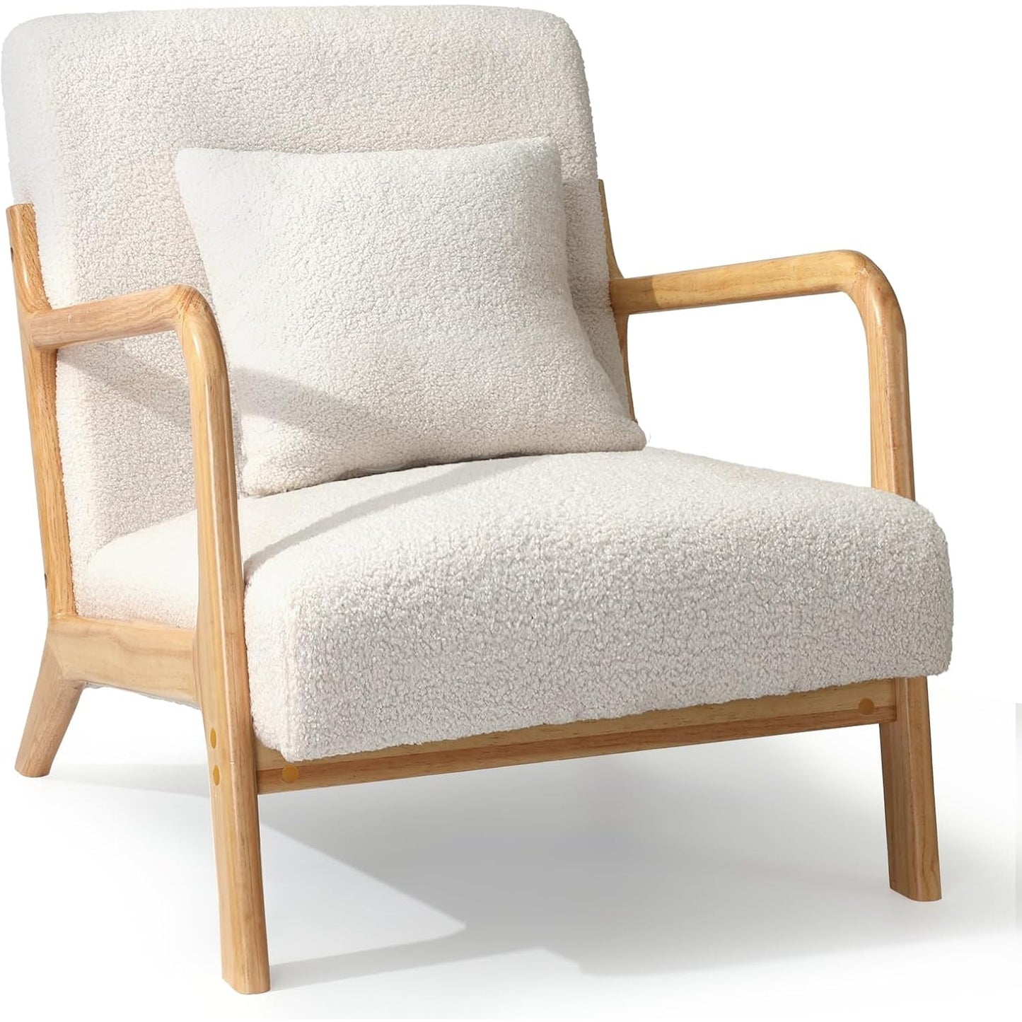 YODOLLA Mid-century Armchair, Tub Chair with Wood Frame