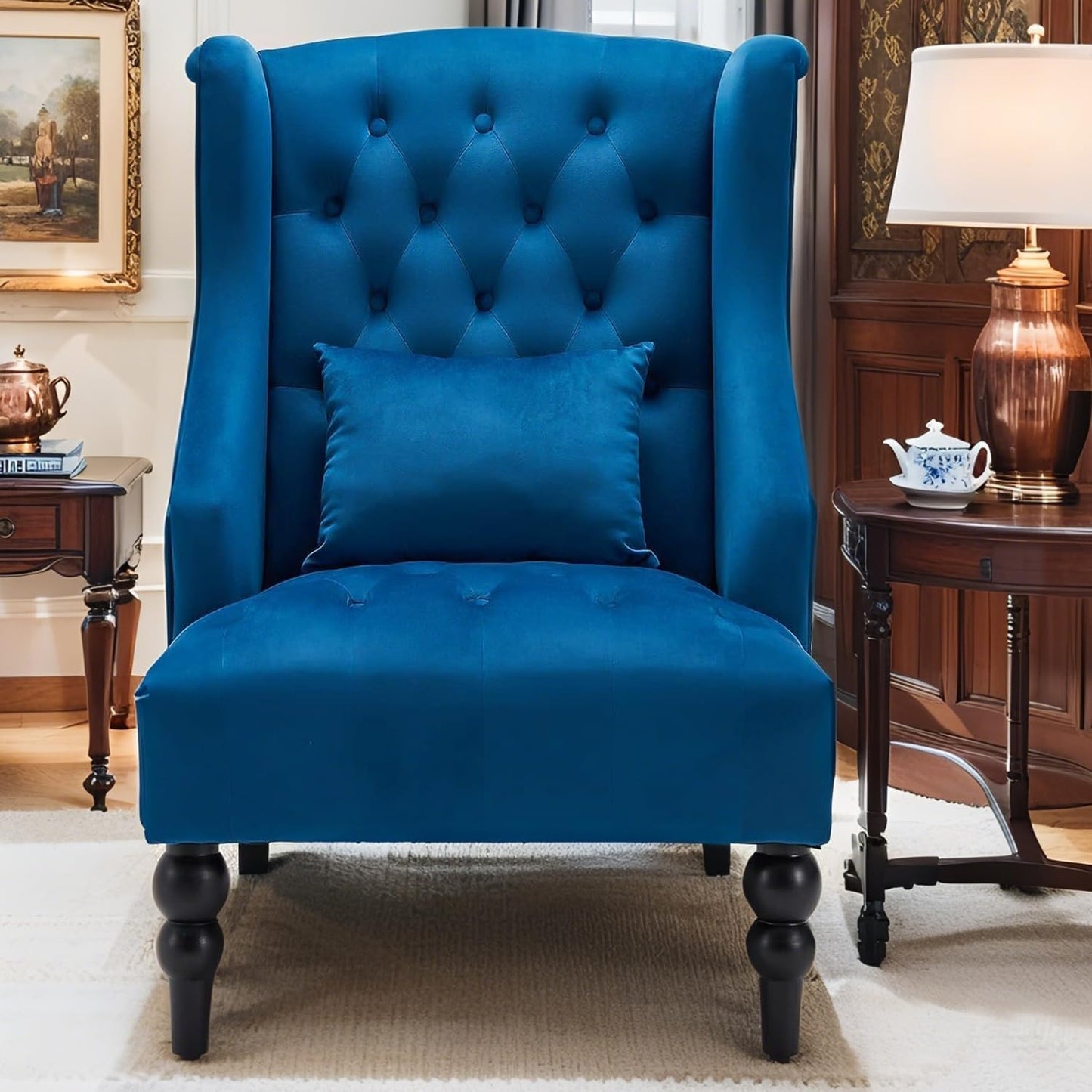 YODOLLA Wingback Armchair, Classic Accent Tub Club Chair