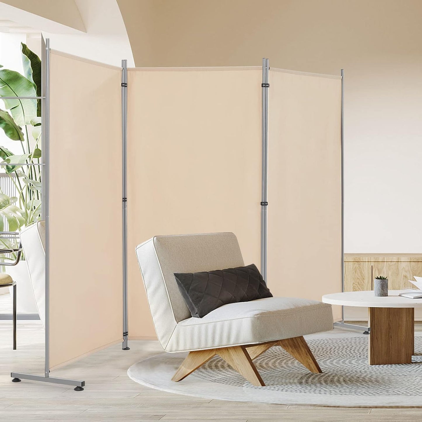 YODOLLA 260CM 3-Panel Room Divider, Wall Divider Movable Partition