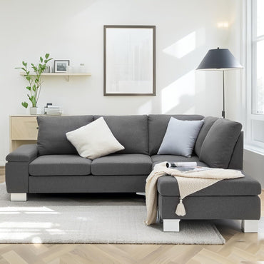 YODOLLA Corner Sofa with Storage, 217cm L Shaped 4 Seater Corner Sofa Couch