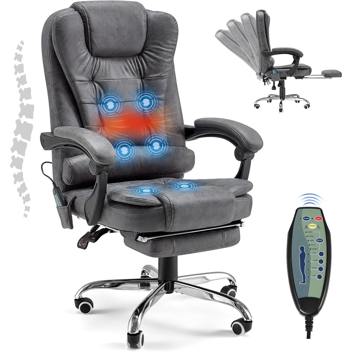YODOLLA Office Chair with Footrest, Desk Chairs For Home With Back Support