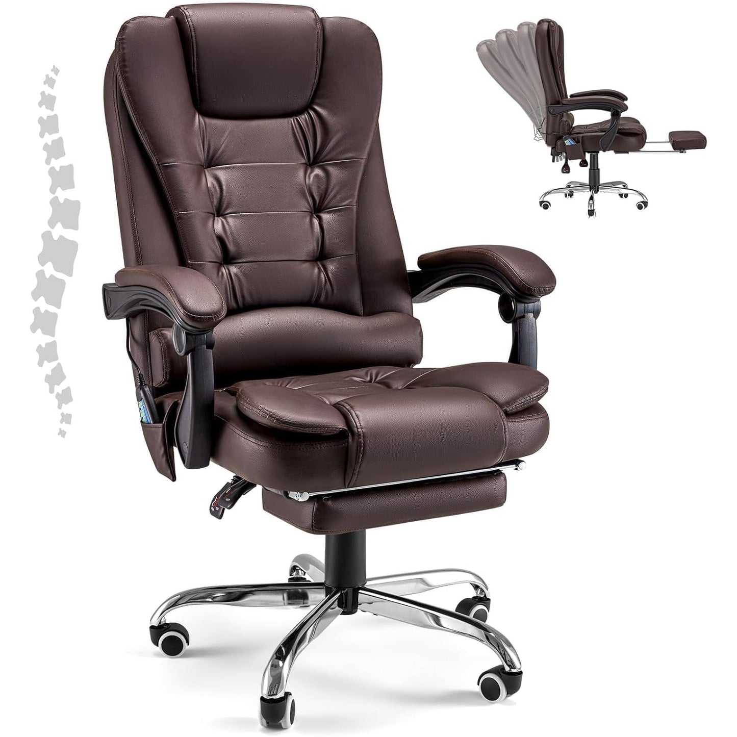 YODOLLA Office Chair with Footrest, Desk Chairs For Home With Back Support