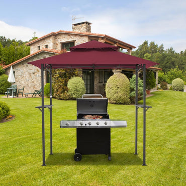YODOLLA 2.5m Double-Tier BBQ Gazebo Grill Canopy