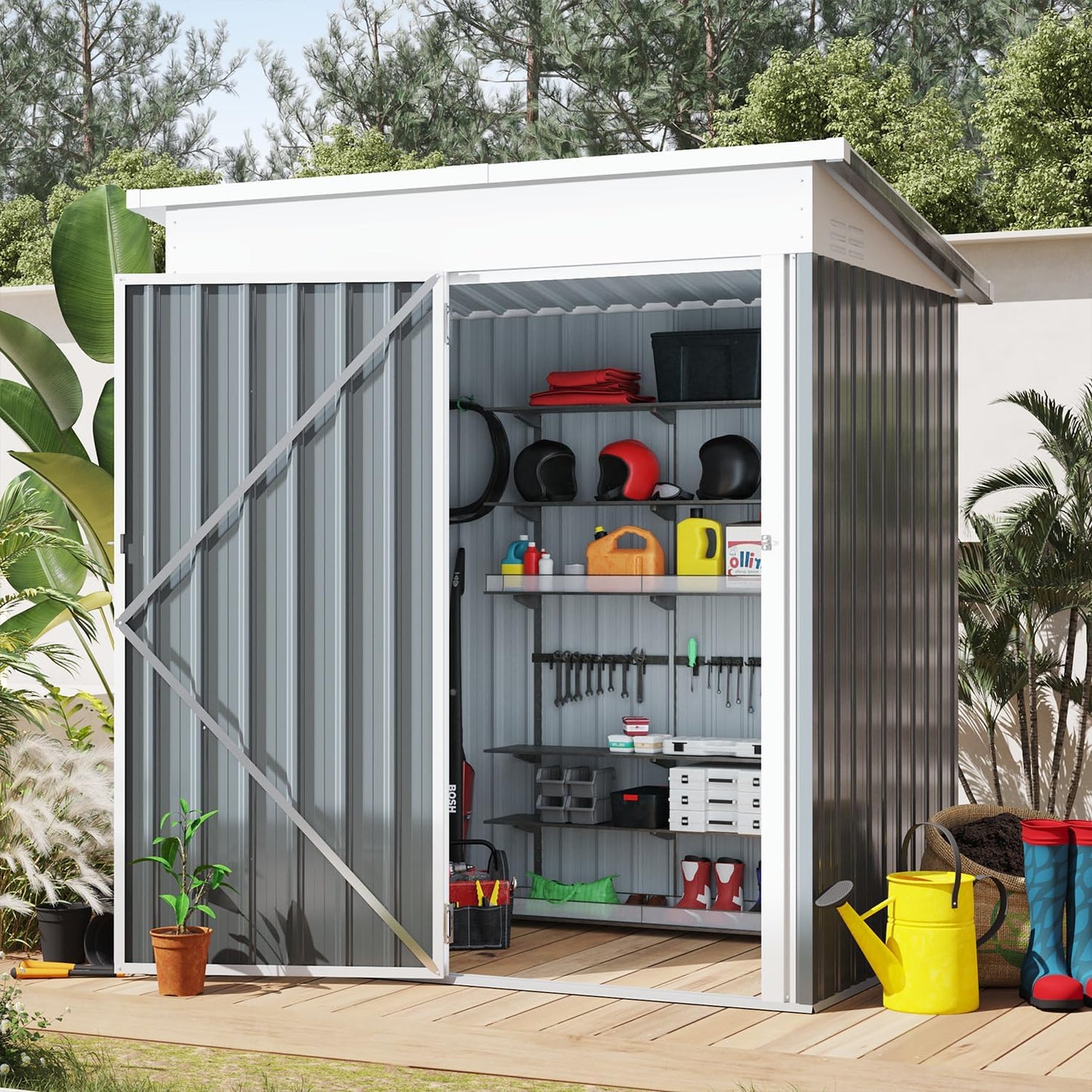 YODOLLA Metal Shed,Garden Sheds and Outdoor Storage