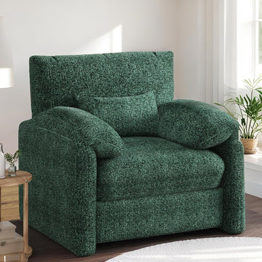 YODOLLA Armchair Sofa, Large Single Sofa Padded Seat with Lumbar Pillow