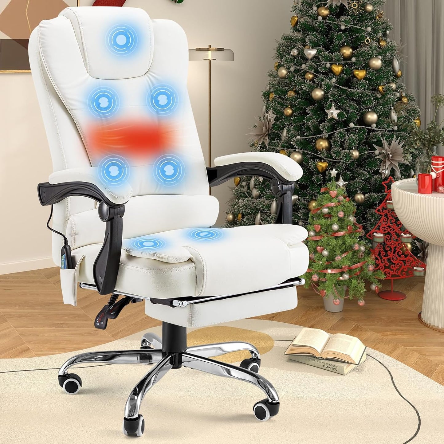 YODOLLA Office Chair with Footrest, Desk Chairs For Home With Back Support