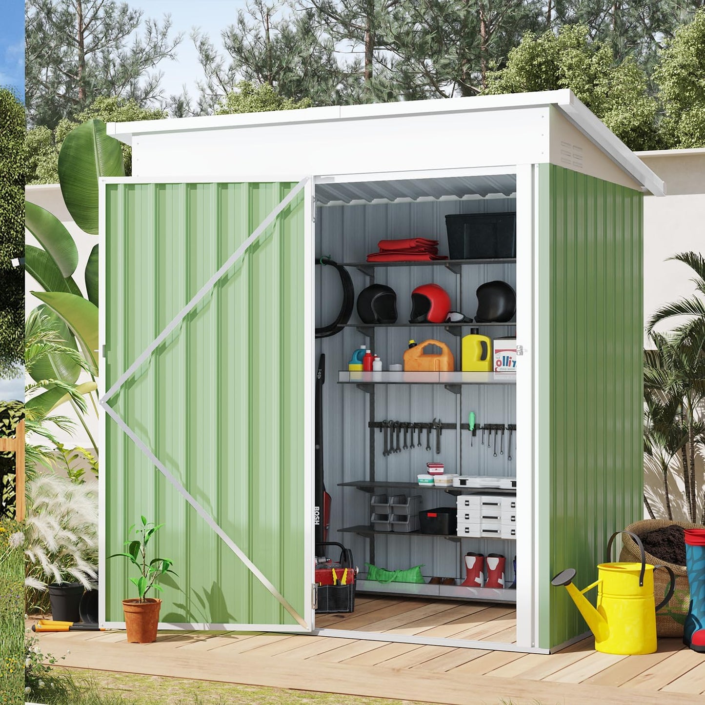 YODOLLA Metal Shed,Garden Sheds and Outdoor Storage