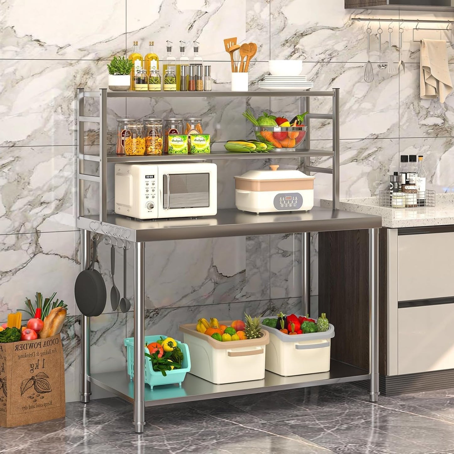 YODOLLA Stainless Steel Kitchen Work Table