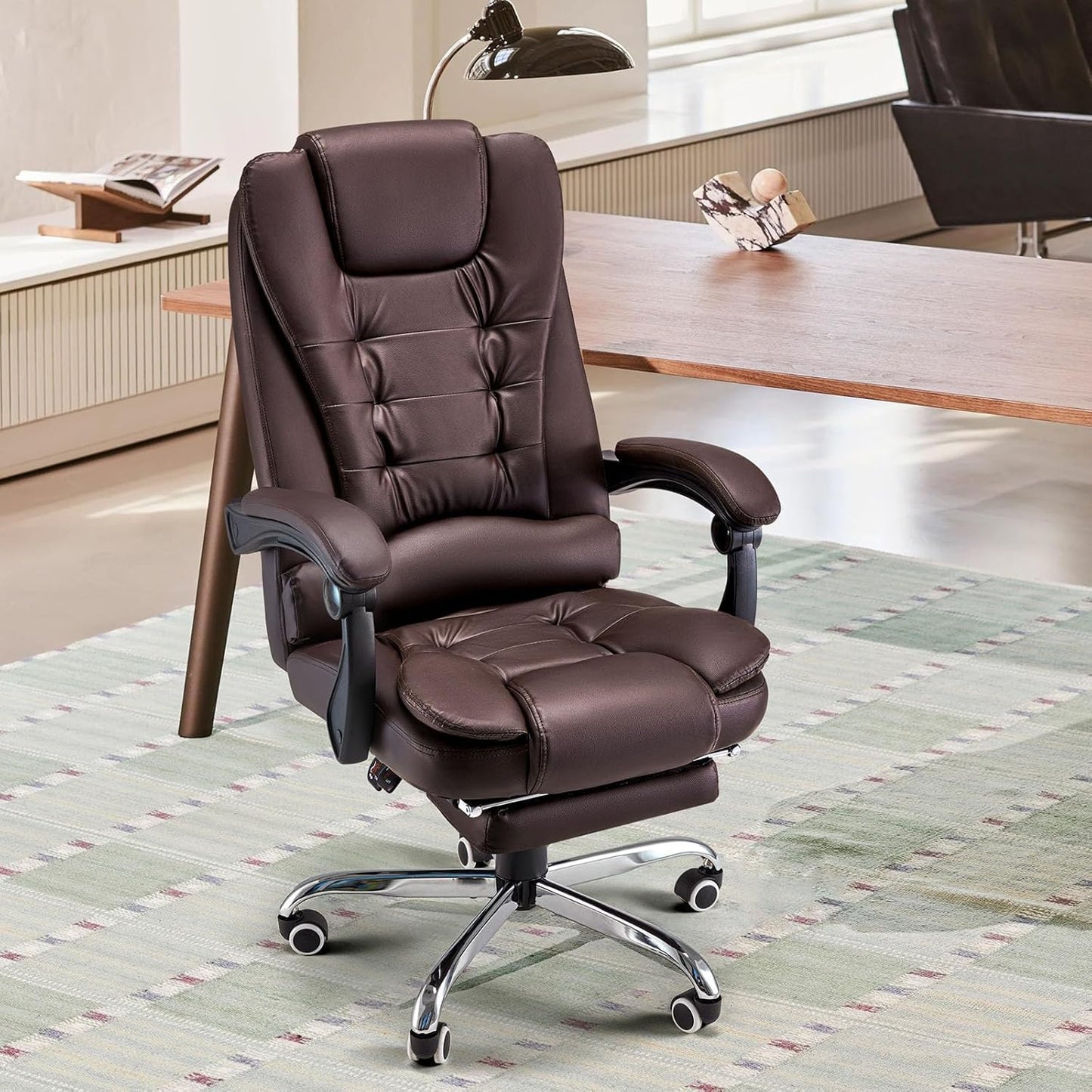 YODOLLA Office Chair with Footrest, Desk Chairs For Home With Back Support
