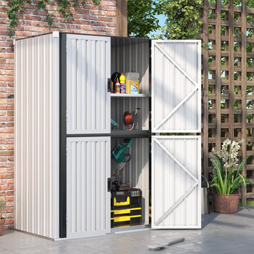 YODOLLA Outdoor Tall Storage Garden Cabinet Shed with Adjustable Shelves
