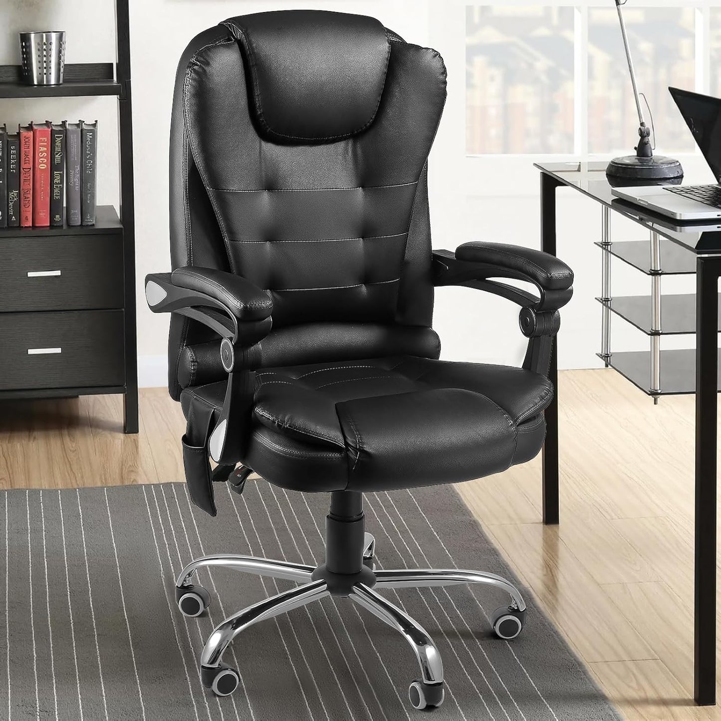 YODOLLA High Back Office Chair Heated Massage, Executive Desk Chairs with 7-Point Vibration