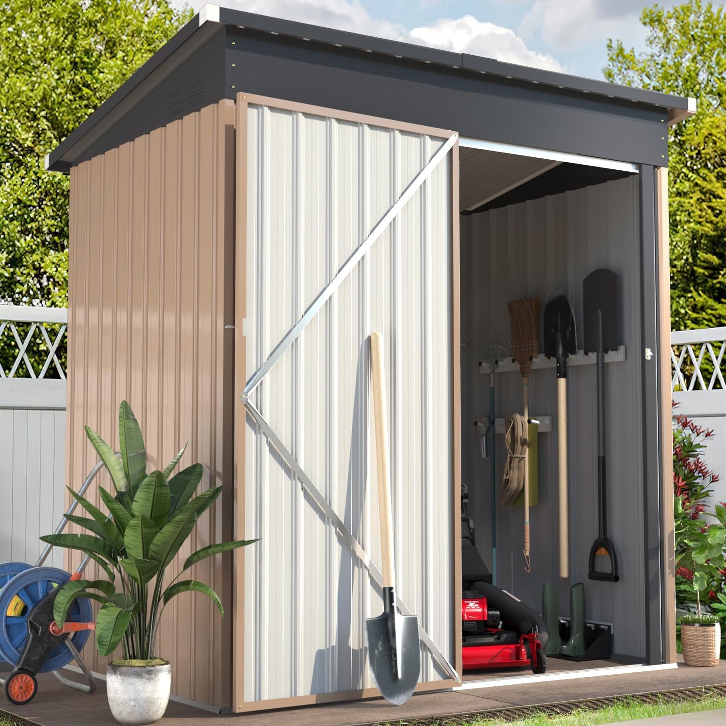 YODOLLA Metal Shed,Garden Sheds and Outdoor Storage