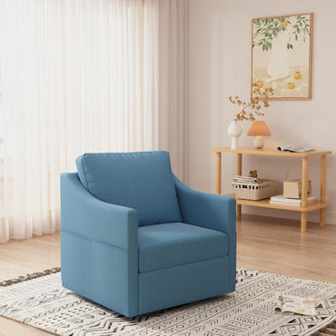 YODOLLA Swivel Armchair Cuddle Sofa Chair Fabric Snuggle Rocker Chairs