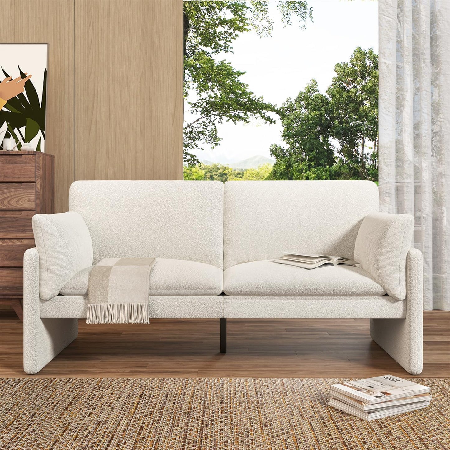 YODOLLA 172cm Sofa Couch, 2-3 Seater Modern Couch with Thicken Cushions