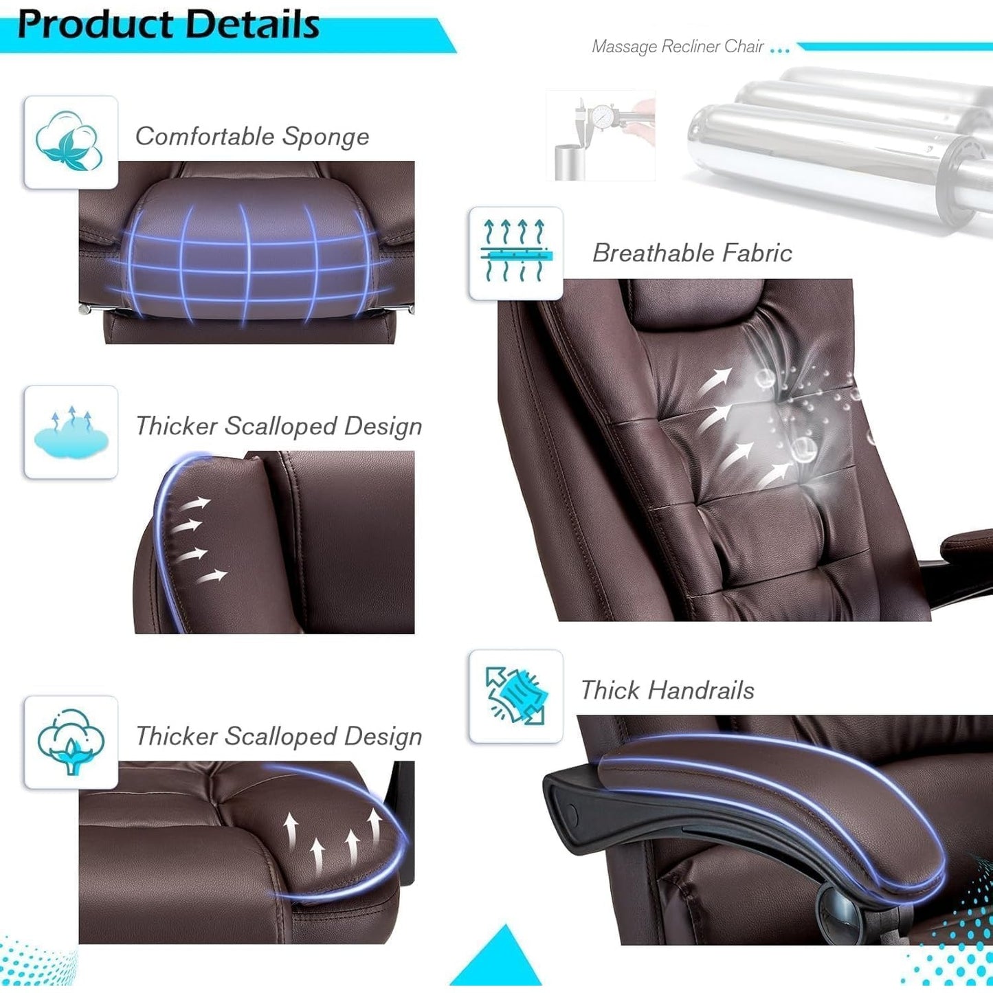 YODOLLA Office Chair with Footrest, Desk Chairs For Home With Back Support