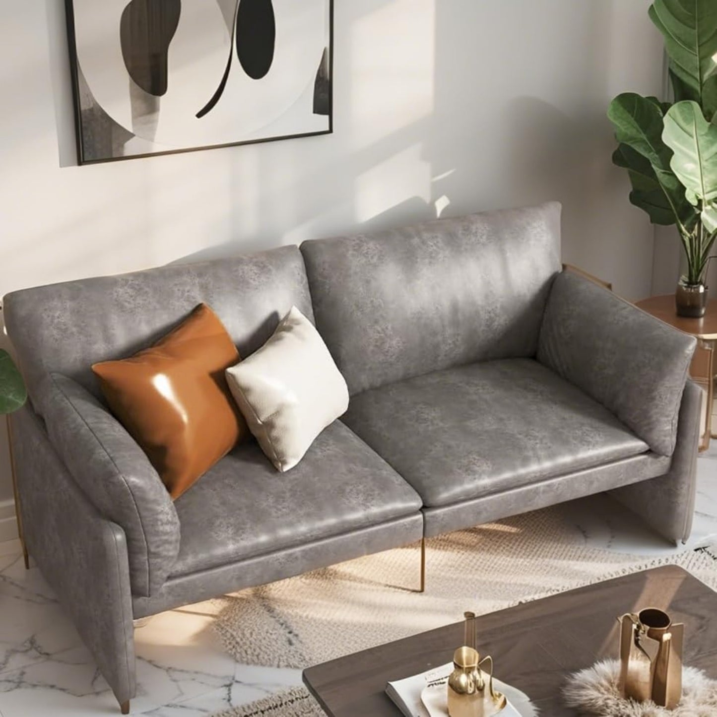YODOLLA 172cm Sofa Couch, 2-3 Seater Modern Couch with Thicken Cushions