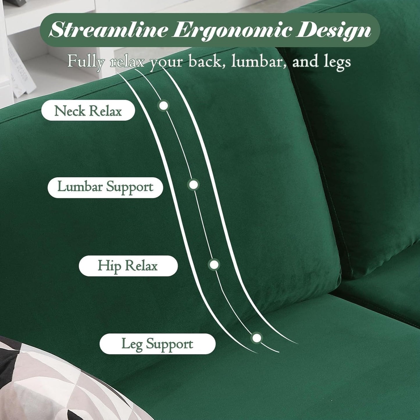 YODOLLA 200cm Sofa Couch, Large 2-3 Seater Modern Sofa