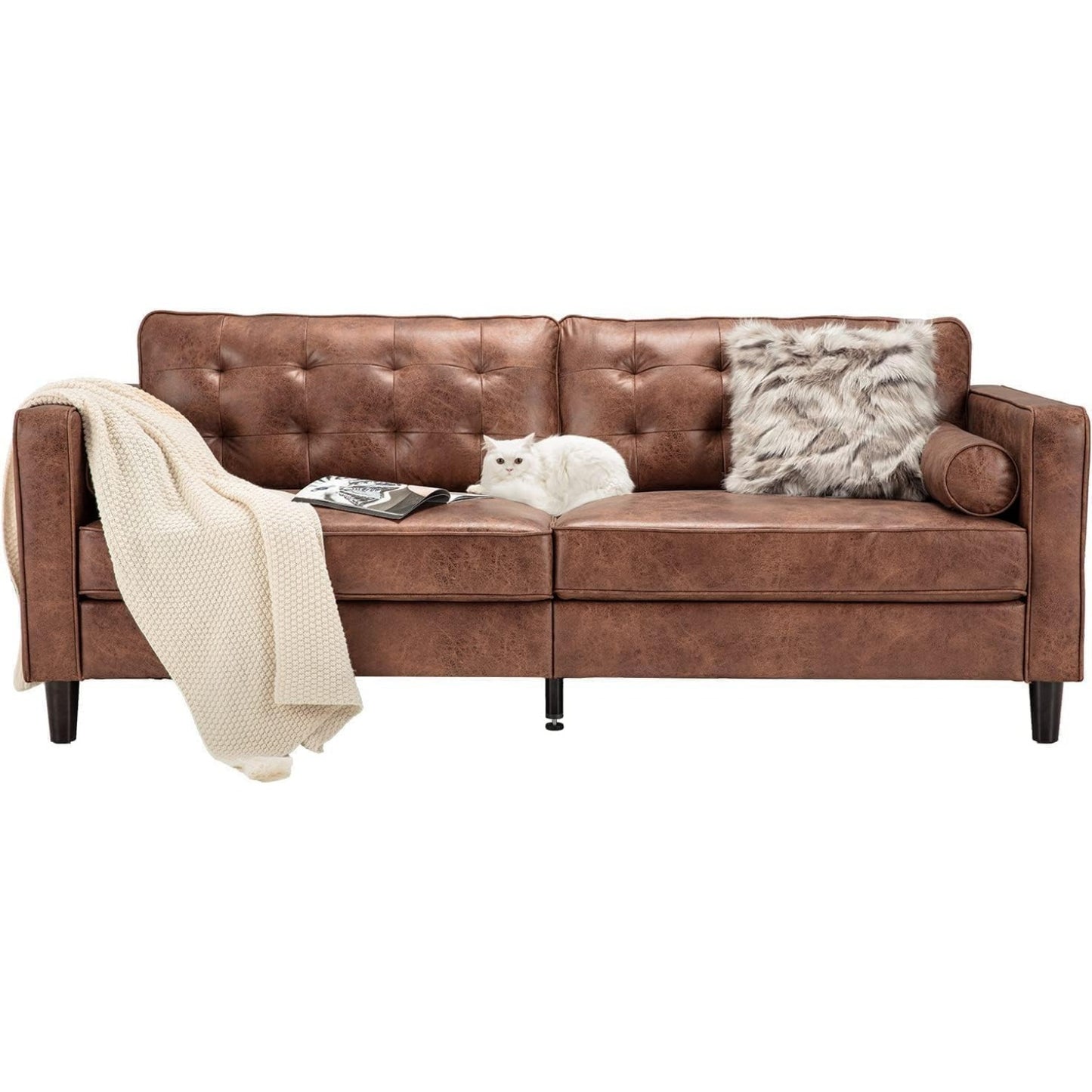 YODOLLA 3 Seater Sofa Large, 214cm Modern Sleeper Sofa Loveseat