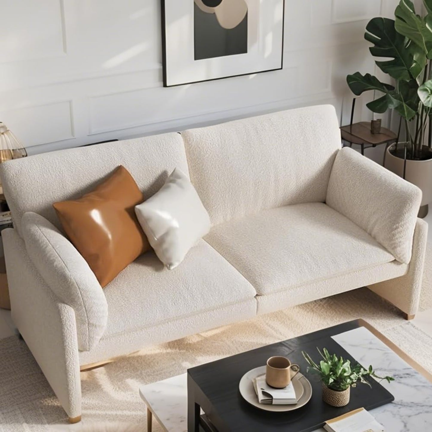 YODOLLA 172cm Sofa Couch, 2-3 Seater Modern Couch with Thicken Cushions