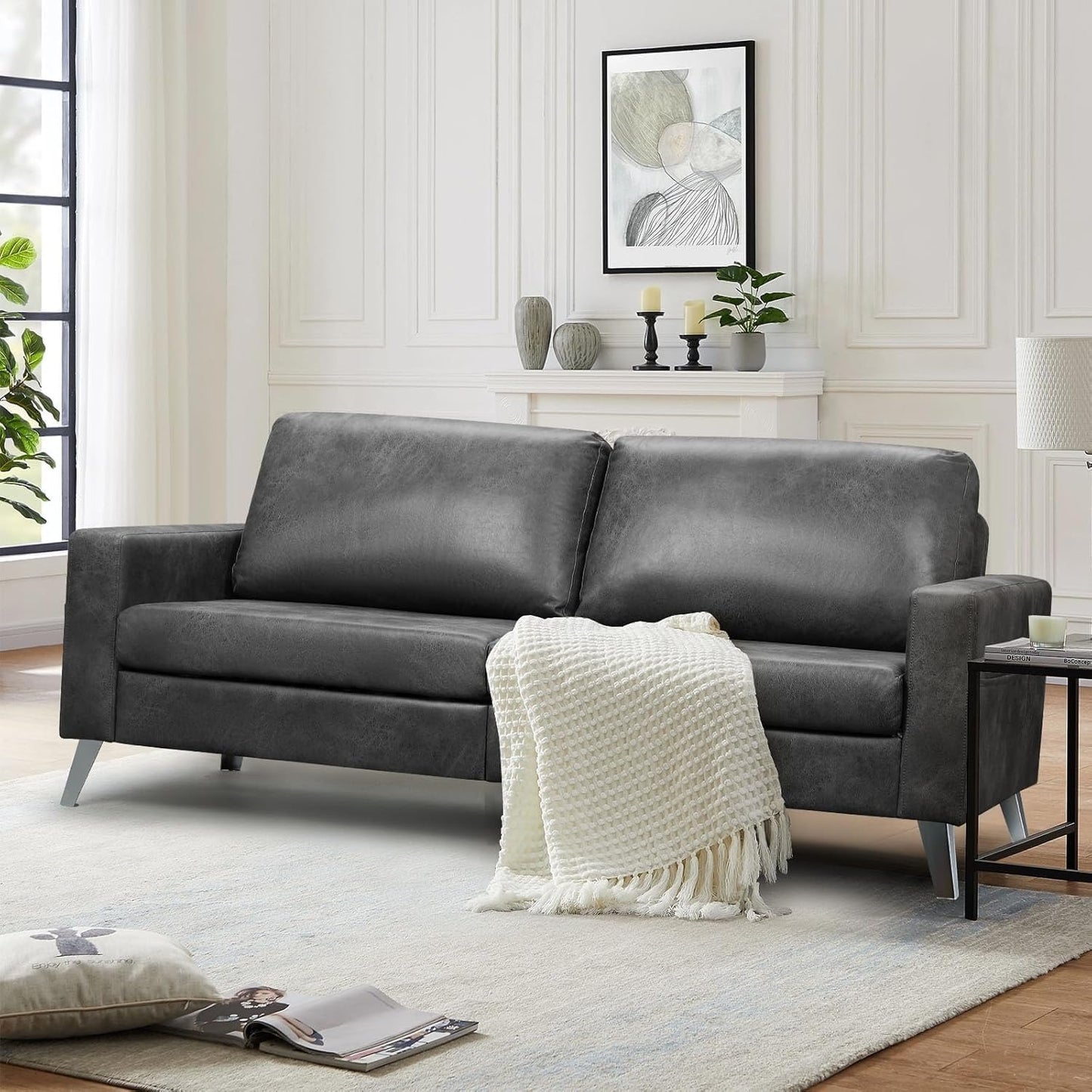 YODOLLA 200cm Sofa Couch, Large 2-3 Seater Modern Sofa