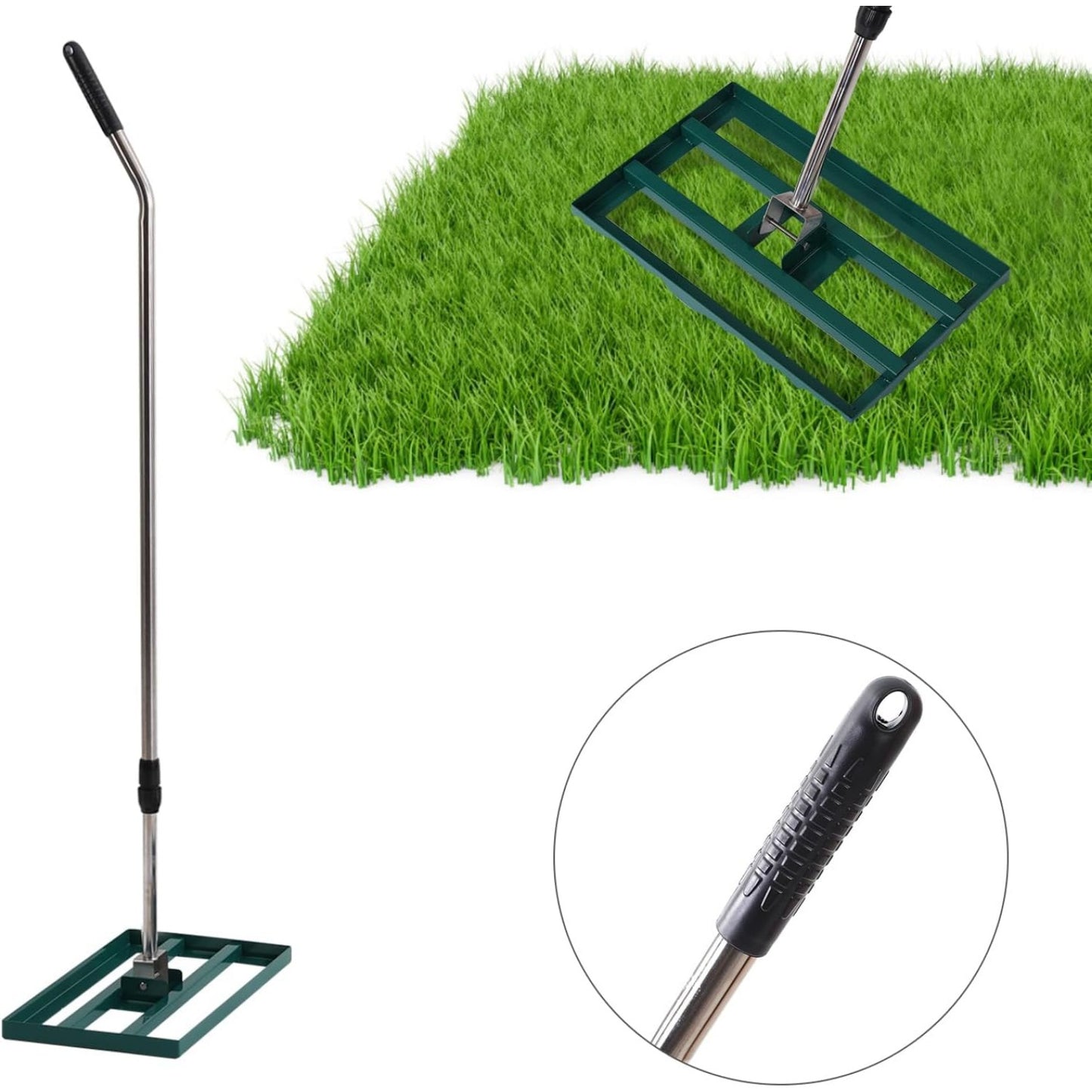 YODOLLA Lawn Leveling Rake, Stainless Steel Lawn Leveller Heavy Duty