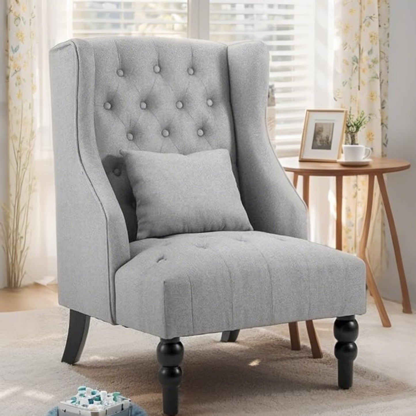 YODOLLA Wingback Armchair, Classic Accent Tub Club Chair