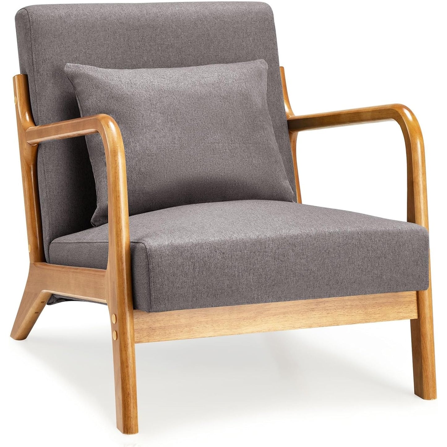 YODOLLA Mid-century Armchair, Tub Chair with Wood Frame
