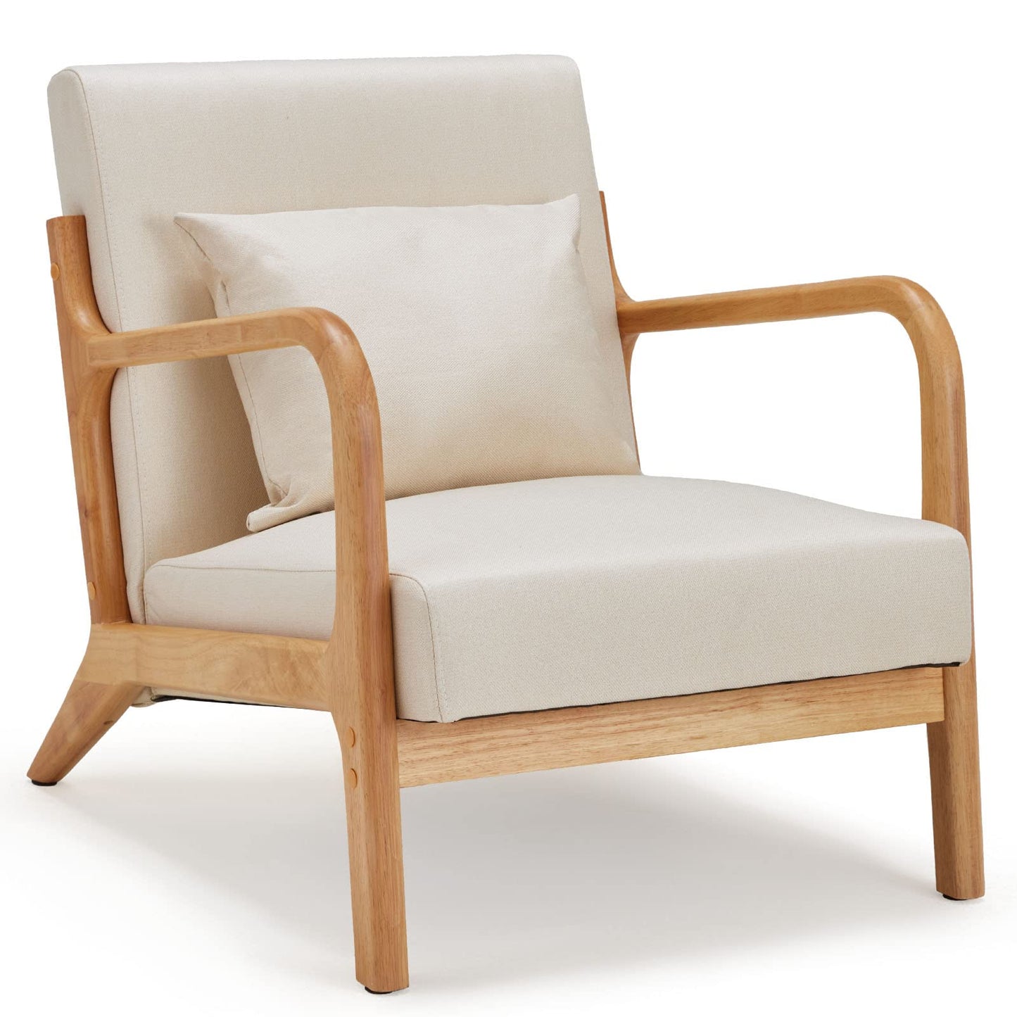 YODOLLA Mid-century Armchair, Tub Chair with Wood Frame