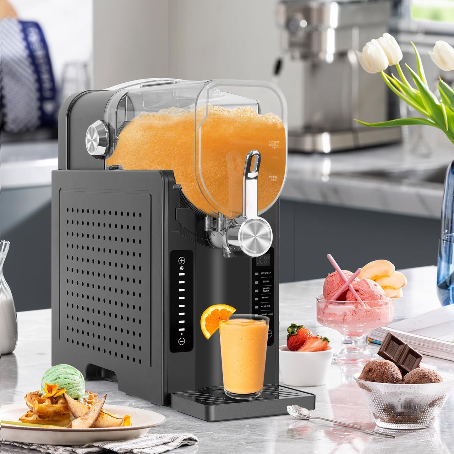 YODOLLA 2.6L Slush Machine Frozen Drink Maker for Slushies, Cocktails & Milkshakes