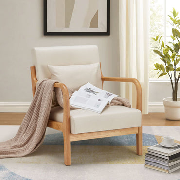 YODOLLA Mid-century Armchair, Tub Chair with Wood Frame