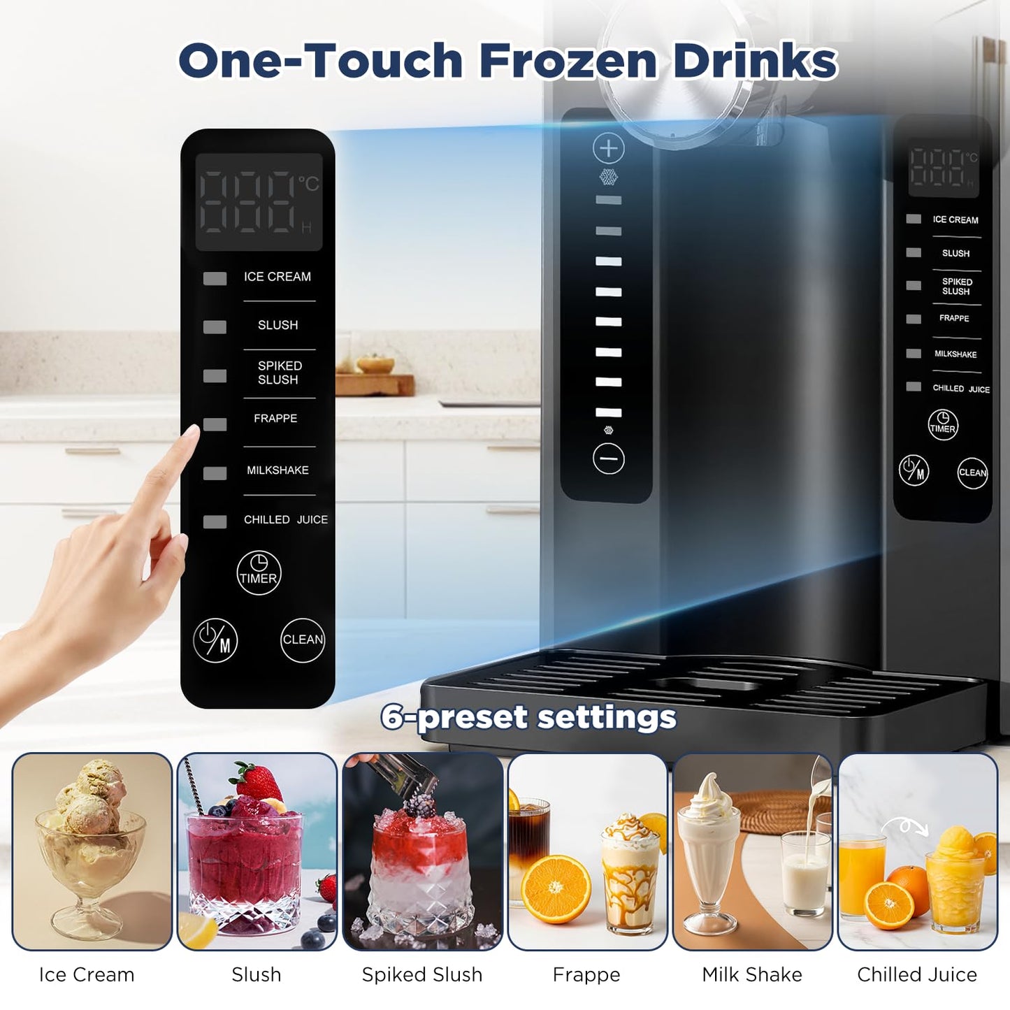 YODOLLA 2.6L Slush Machine Frozen Drink Maker for Slushies, Cocktails & Milkshakes