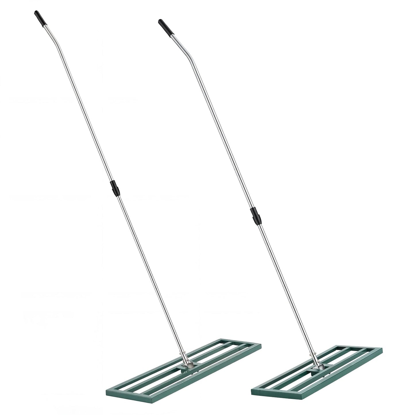 YODOLLA Lawn Leveling Rake 195 x 75×25cm Stainless Steel Lawn Leveller, Green