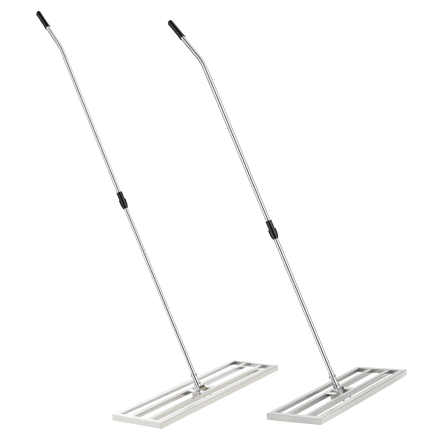 YODOLLA Lawn Leveling Rake 195 x 102×25cm Stainless Steel Lawn Leveller, Silver