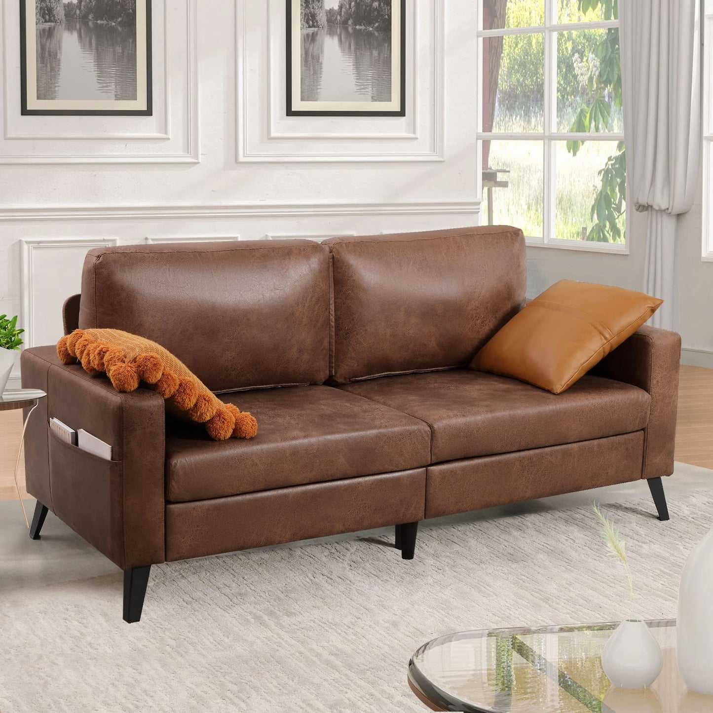 YODOLLA 200cm Sofa Couch, Large 2-3 Seater Modern Sofa