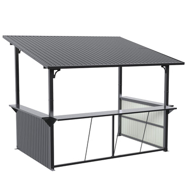 YODOLLA 3mx3.7m, Grill Gazebo BBQ Shelter, Garden Metal Pergola
