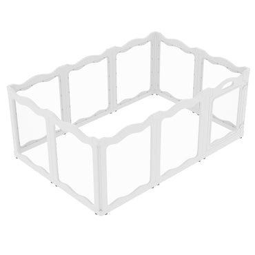 YODOLLA Acrylic Puppy Pen Indoor Dog Playpen 10 Panels 104 x 154 x 60cm