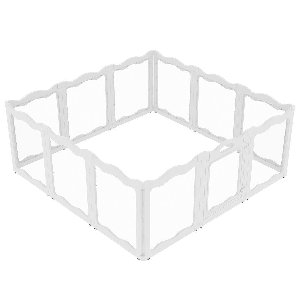 YODOLLA Acrylic Puppy Pen Indoor Dog Playpen 12 Panels 154 x 154 x 60cm